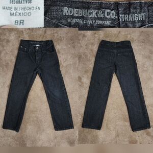 RoeBuck & Co. Kids Black Straight Jeans Sz 8